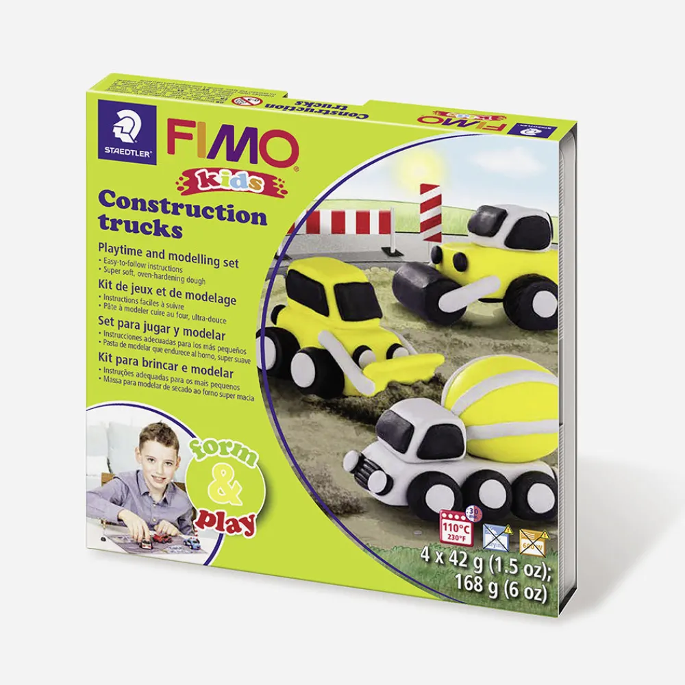 New Graine Créative Diy Construction Truck Kit In Fimo Clay