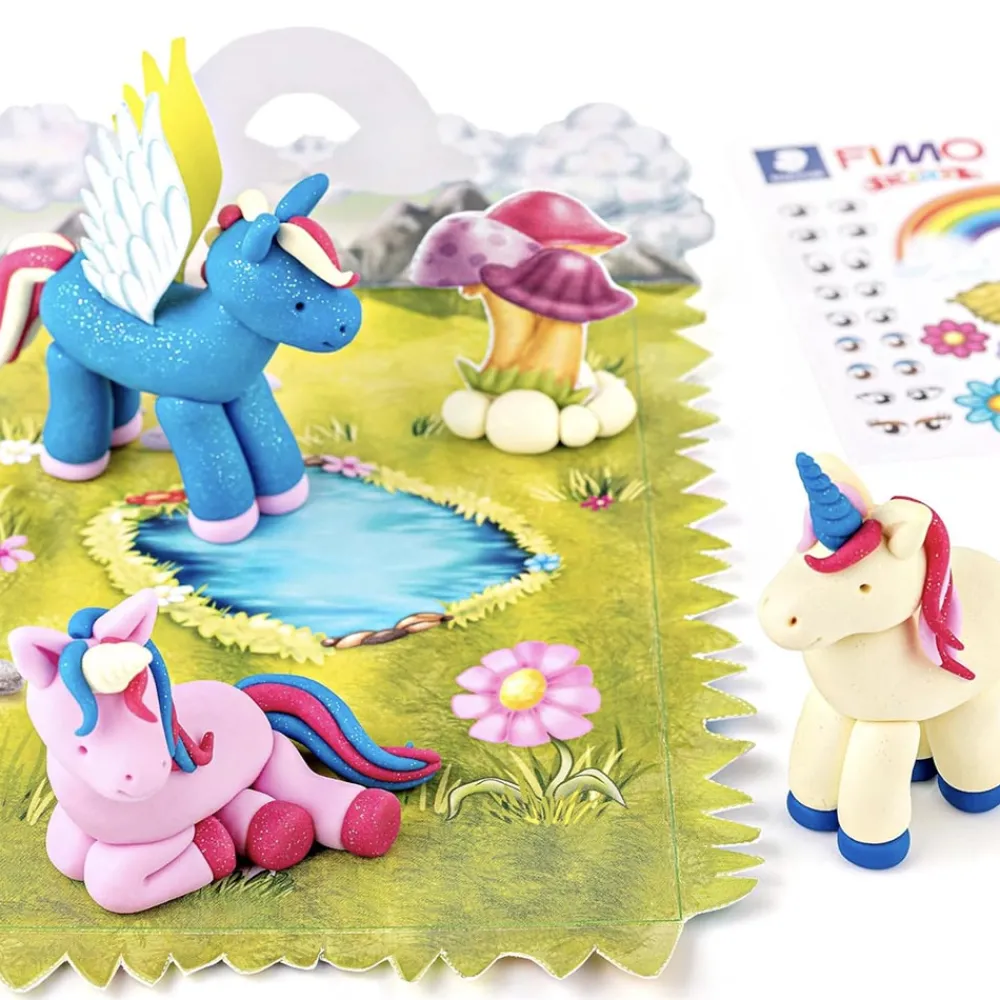 Fashion Graine Créative Diy Unicorn Kit In Fimo Paste