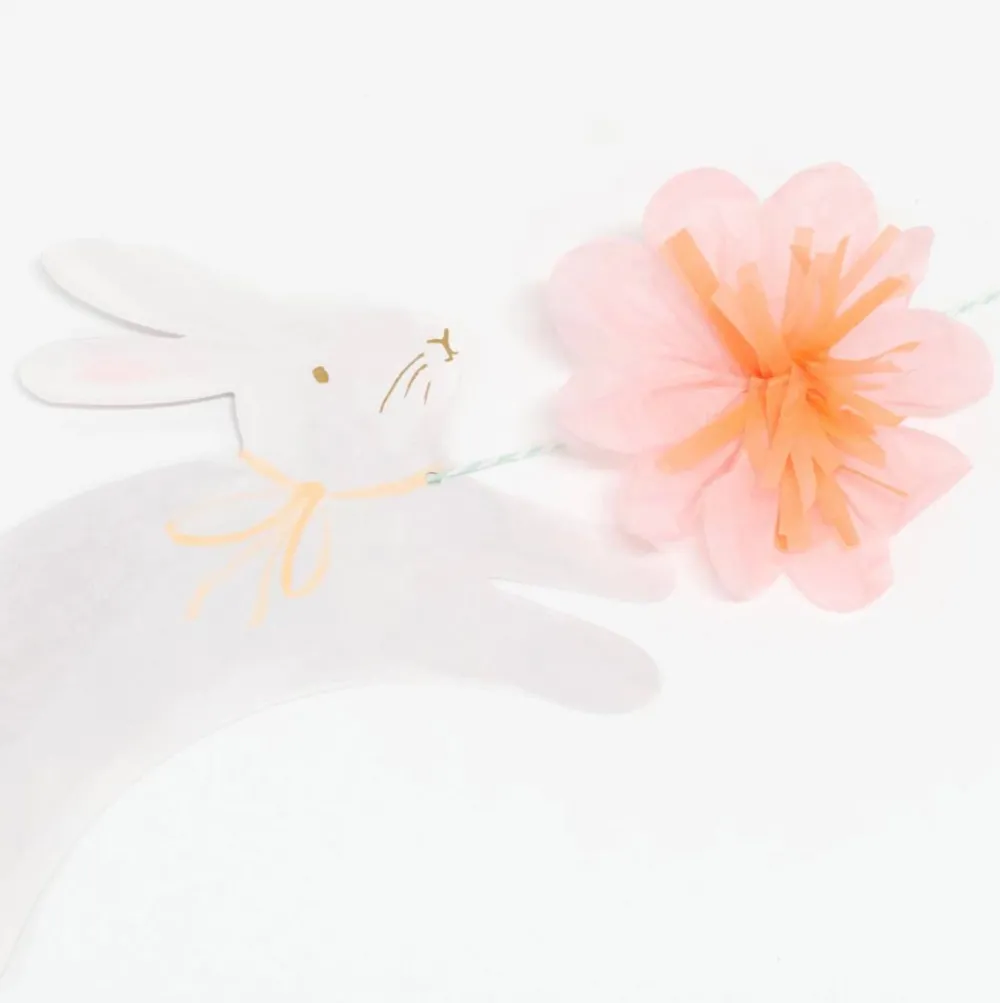 Cheap Meri Meri Easter Garlands: 1 Flower Garland And 1 Bunny Garland