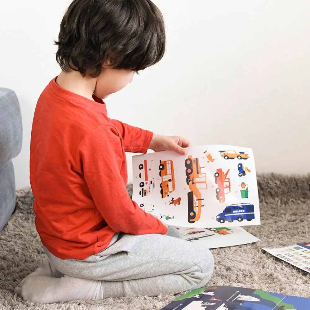 New Poppik Educational Poster + 44 Stickers: Vehicles