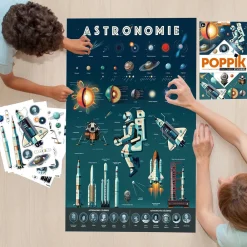 Cheap Poppik Educational Poster + 44 Stickers: Astronomy