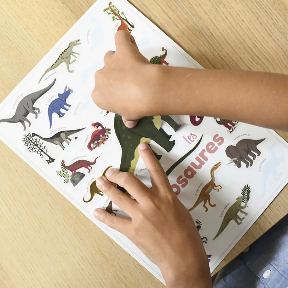 Outlet Poppik Educational Poster + 26 Stickers: Dinosaur
