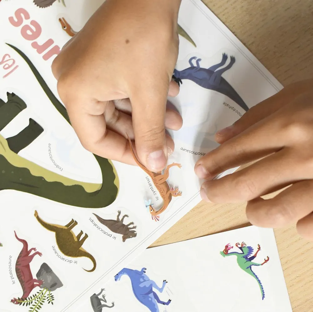 Outlet Poppik Educational Poster + 26 Stickers: Dinosaur