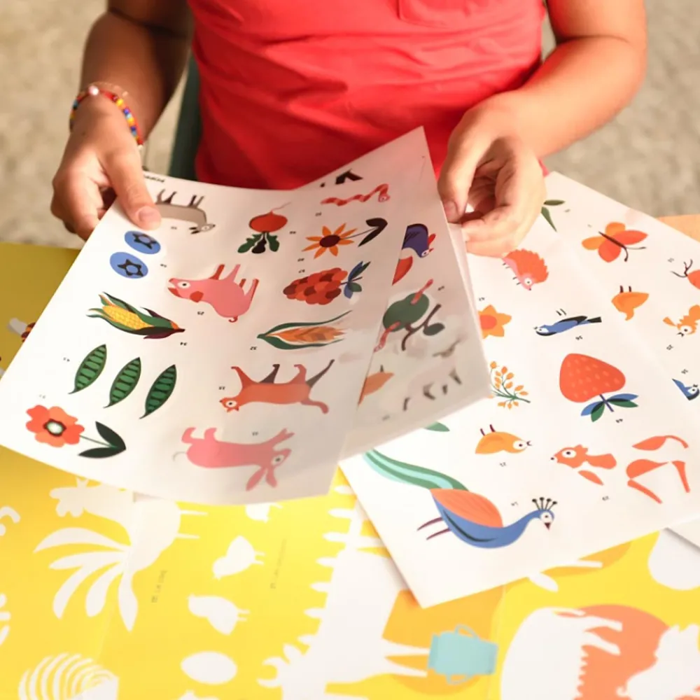 Flash Sale Poppik Educational Poster + 58 Stickers: Farm Animals