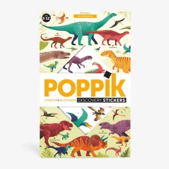 Outlet Poppik Educational Poster + 32 Stickers: Dinosaur