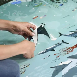 Cheap Poppik Educational Poster + 59 Stickers: Oceans