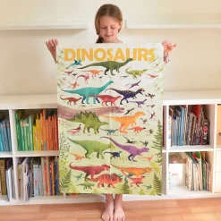 Cheap Poppik Educational Poster + 32 Stickers: Dinosaur
