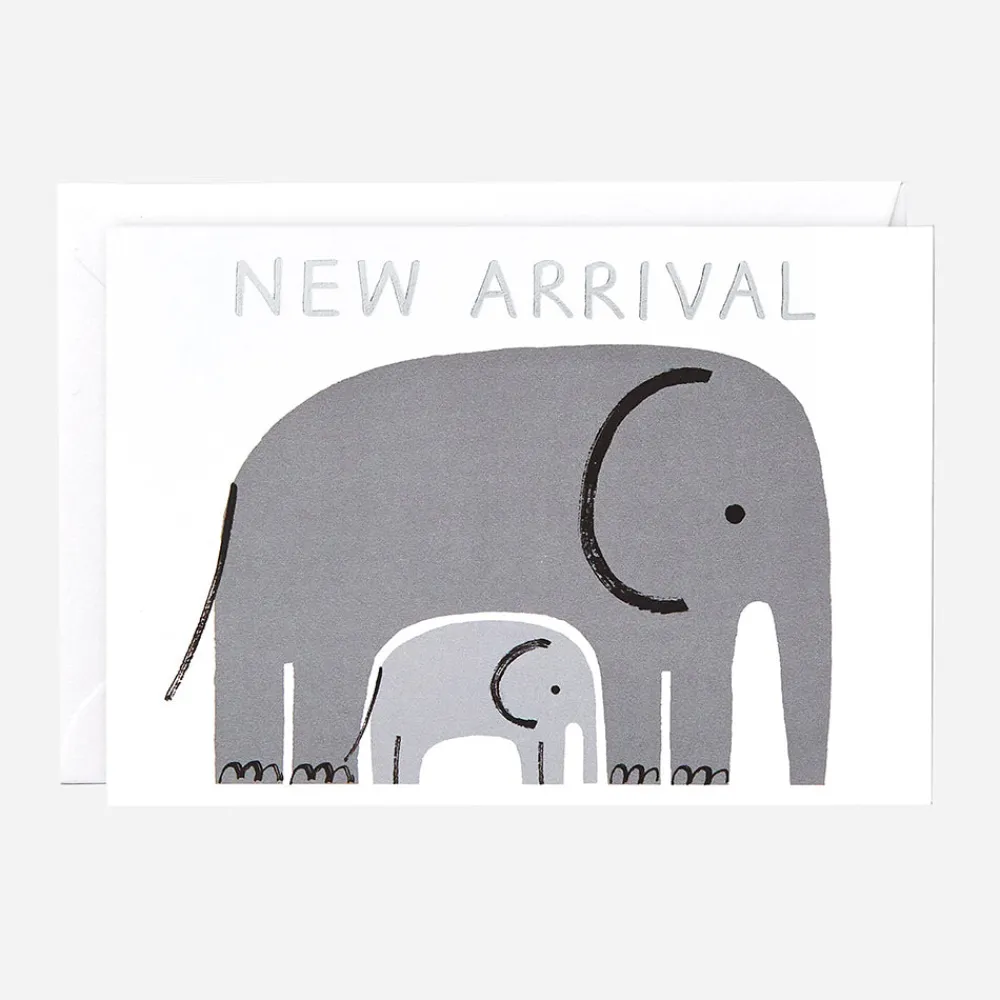 Shop Wrap Elephant Birth Greeting Card