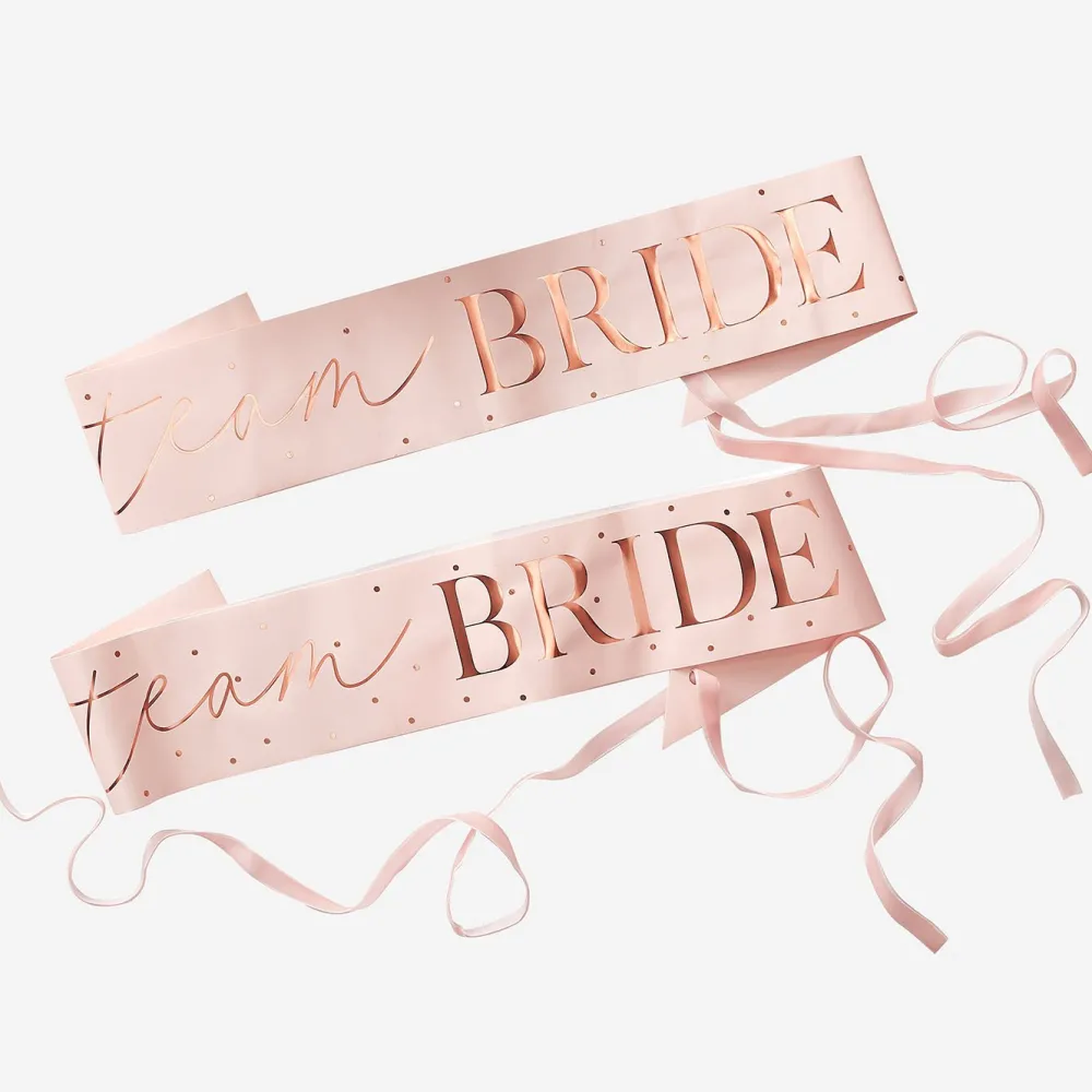 Outlet Ginger Ray Evjf - 6 Pink Team Bride Belts