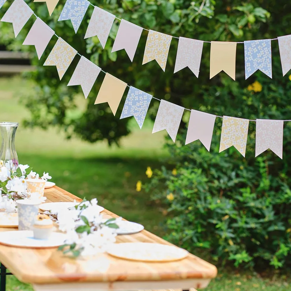 Flash Sale Ginger Ray Garland Pennants Pastel Flowers