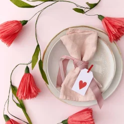 Hot Rico Design Garland Red Paper Flowers