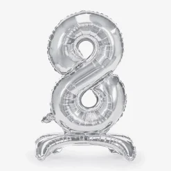 Best Party Deco Giant Air Balloon - Silver Number Balloon