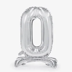 Best Party Deco Giant Air Balloon - Silver Number Balloon