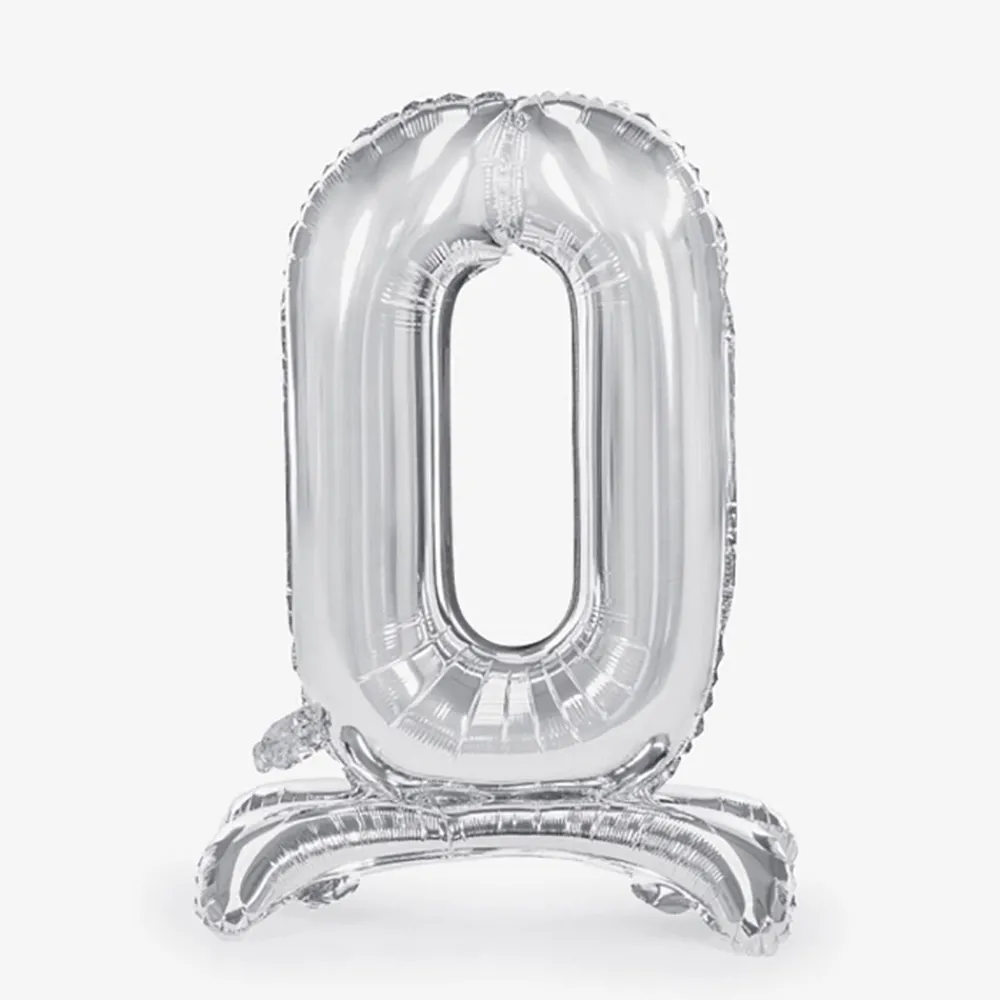 Best Party Deco Giant Air Balloon - Silver Number Balloon