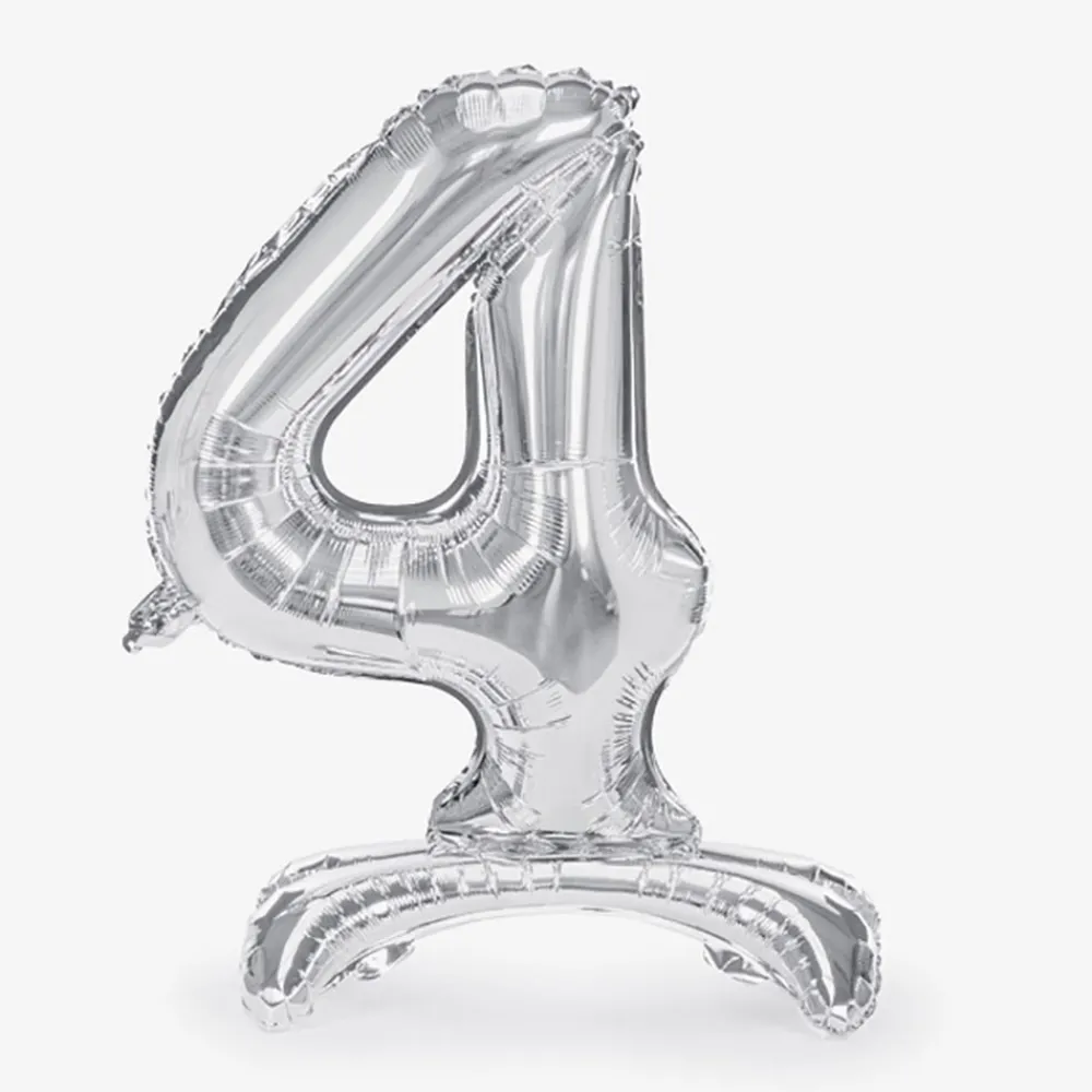 Best Party Deco Giant Air Balloon - Silver Number Balloon