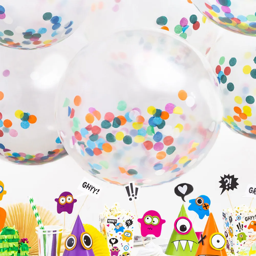 Hot Party Deco Giant Balloon: 1 Multicolored Confetti Balloon