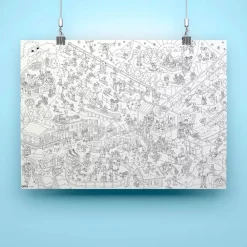 Cheap Omy Giant Coloring Poster I Love Winter