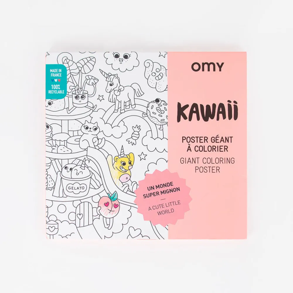 New Omy Giant Coloring Poster Kawaii
