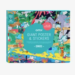 Sale Omy Giant Dinosaur Poster With Stickers