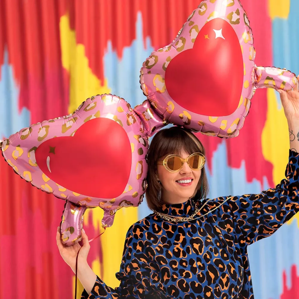 Clearance Party Deco Giant Heart Glasses Balloon