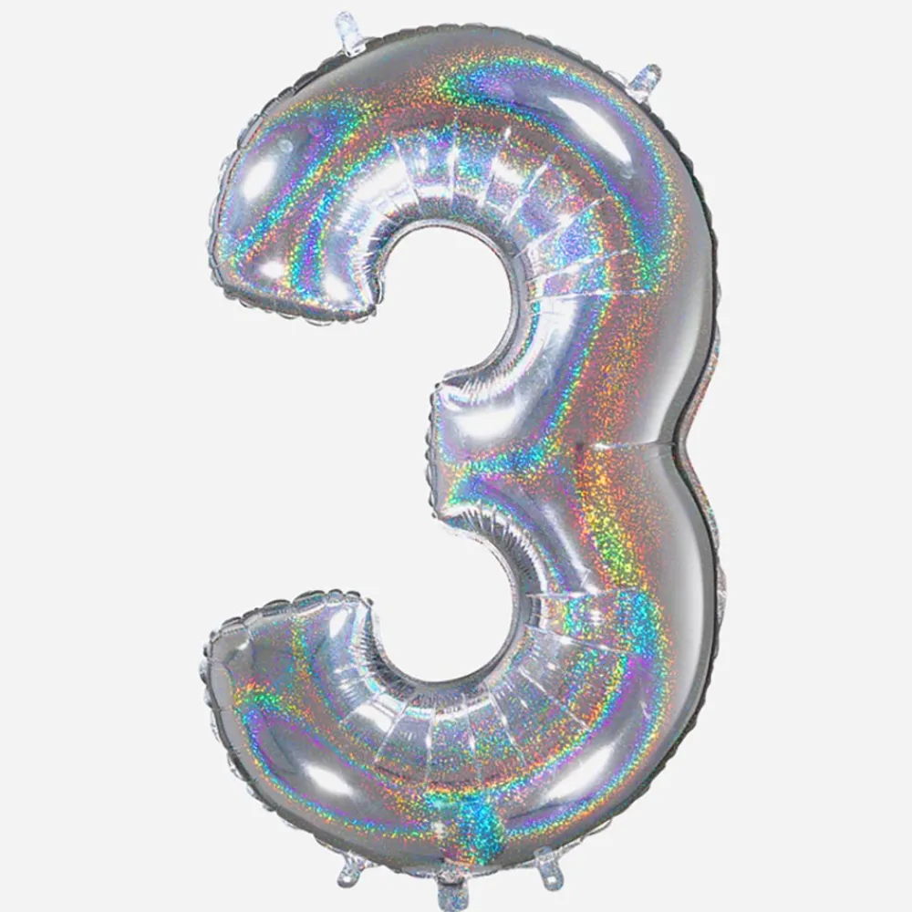 Clearance Grabo Balloons Giant Helium Balloon - Giant Holographic Number Balloon