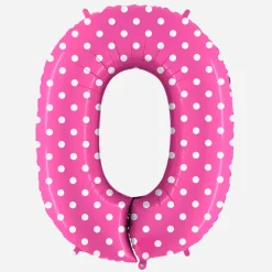 Discount Grabo Balloons Giant Helium Balloon - Giant Pink Number Balloon With White Polka Dots