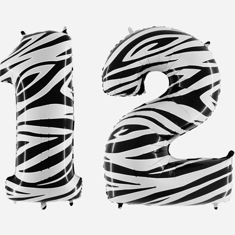 Online Grabo Balloons Giant Helium Balloon - Giant Zebra Number Balloon