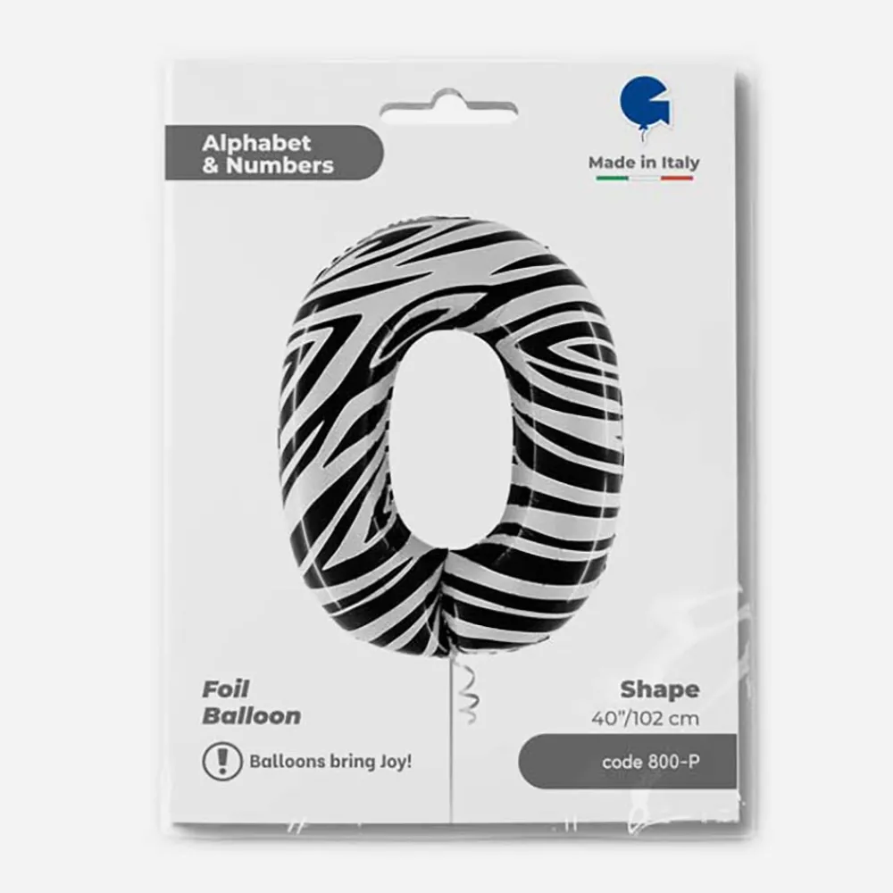 Online Grabo Balloons Giant Helium Balloon - Giant Zebra Number Balloon