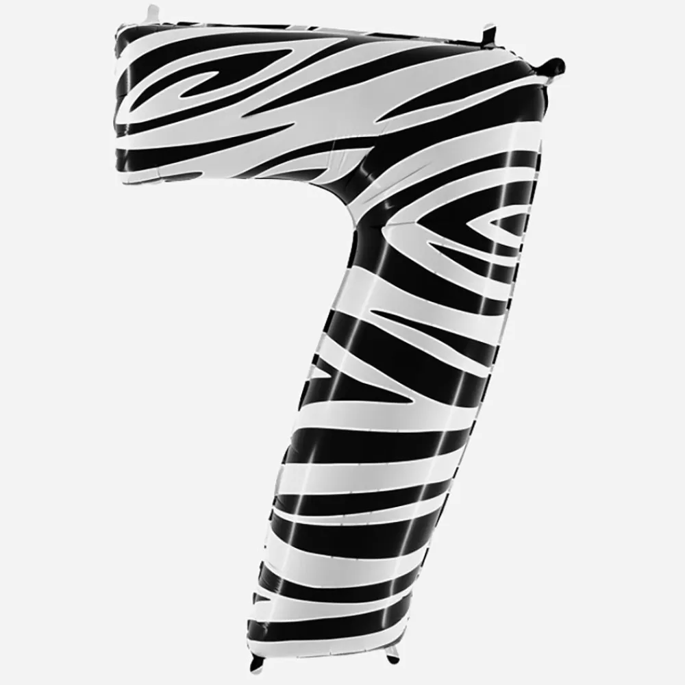 Online Grabo Balloons Giant Helium Balloon - Giant Zebra Number Balloon