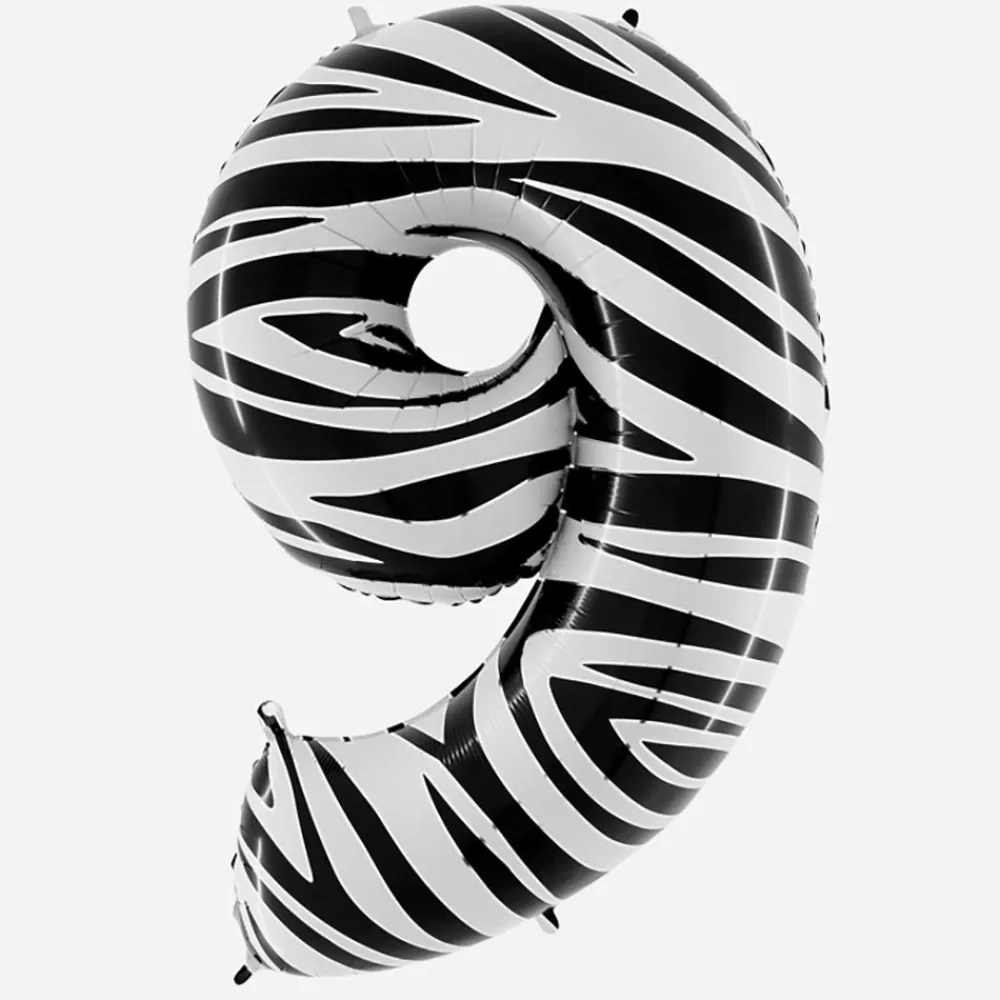 Online Grabo Balloons Giant Helium Balloon - Giant Zebra Number Balloon