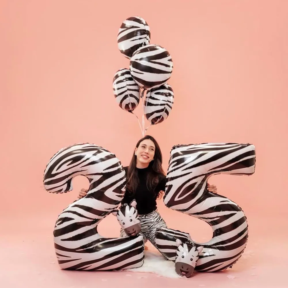 Online Grabo Balloons Giant Helium Balloon - Giant Zebra Number Balloon