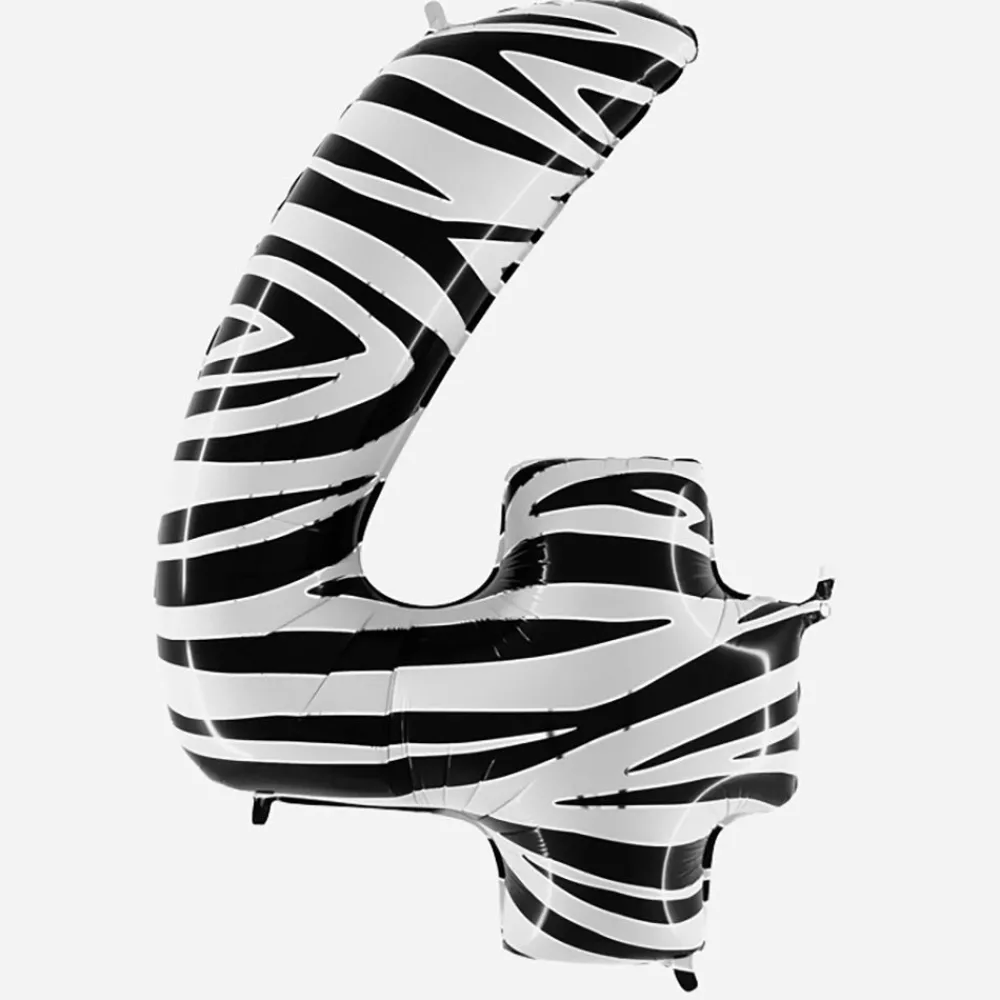 Online Grabo Balloons Giant Helium Balloon - Giant Zebra Number Balloon