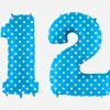 Best Sale Grabo Balloons Giant Helium Balloon - Giant Blue Number Balloon With White Dots
