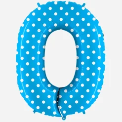 Best Sale Grabo Balloons Giant Helium Balloon - Giant Blue Number Balloon With White Dots