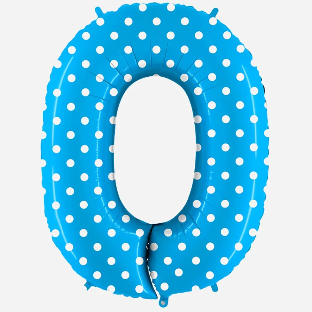Best Sale Grabo Balloons Giant Helium Balloon - Giant Blue Number Balloon With White Dots