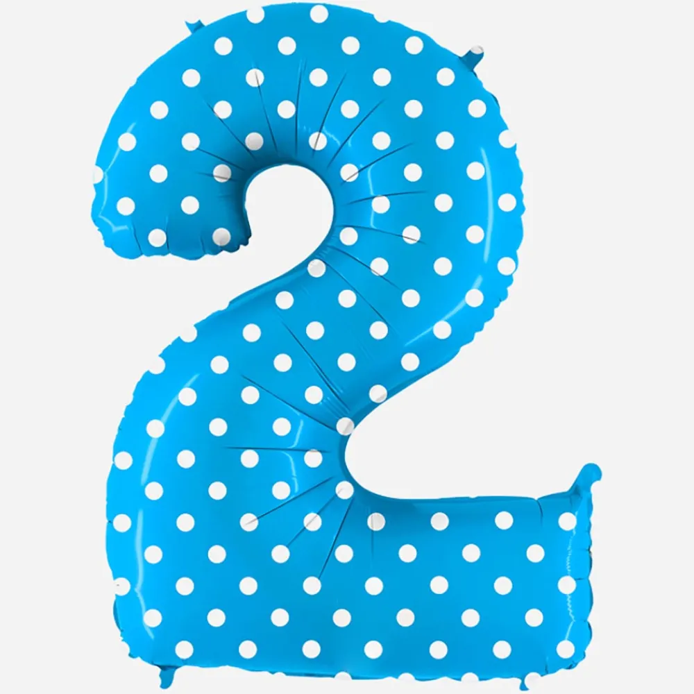 Best Sale Grabo Balloons Giant Helium Balloon - Giant Blue Number Balloon With White Dots