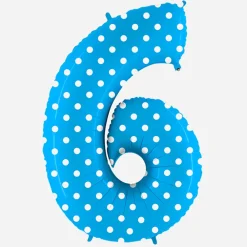 Best Sale Grabo Balloons Giant Helium Balloon - Giant Blue Number Balloon With White Dots