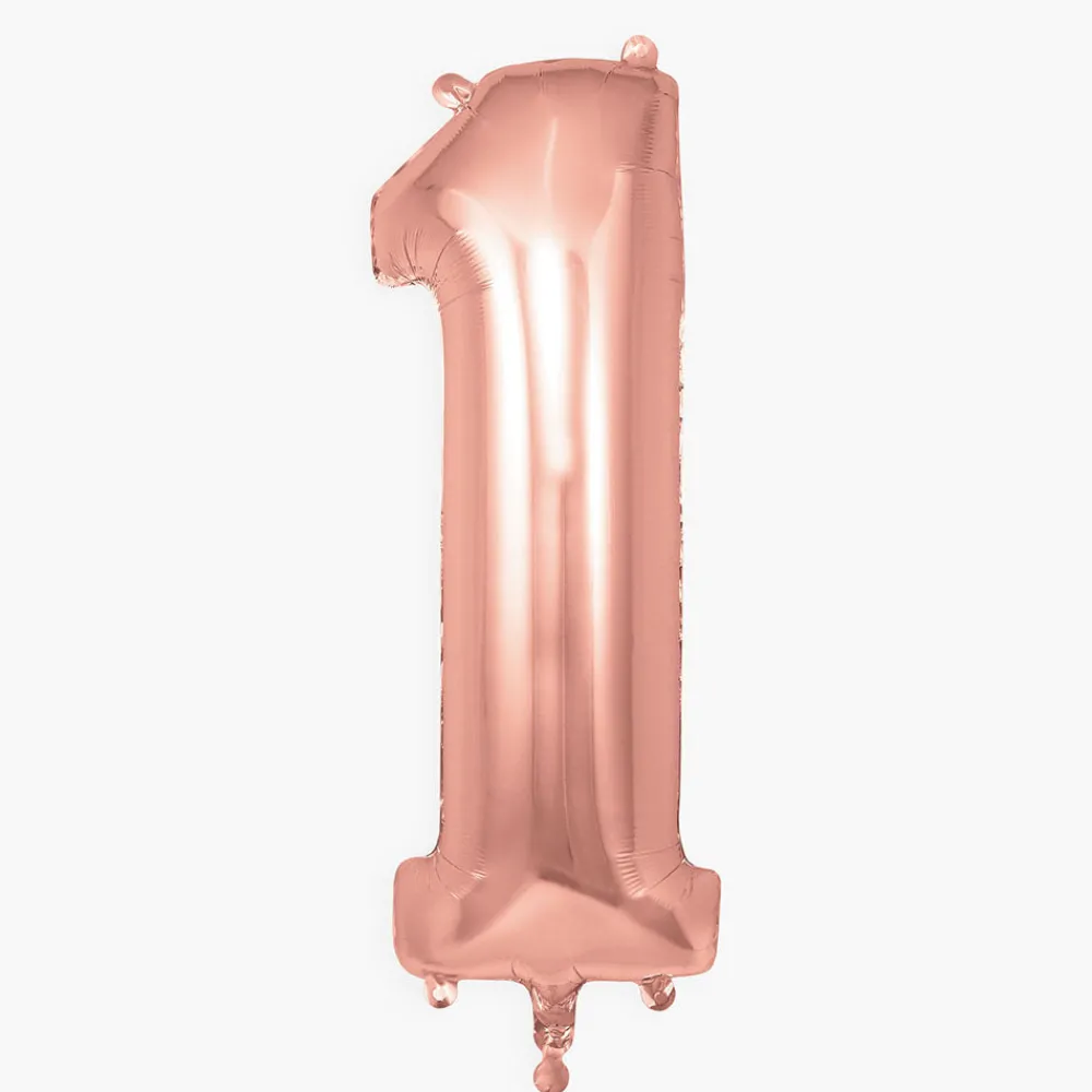 Store My Little Day Giant Helium Balloon - Rose Gold Number Balloon