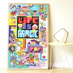 Clearance Poppik Giant Poster + 1600 Stickers: Street Art