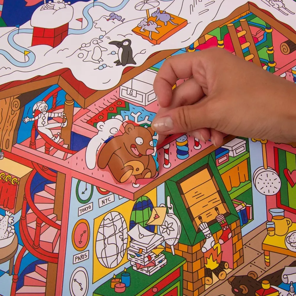 Clearance Omy Giant Poster And Santa'S Workshop Stickers