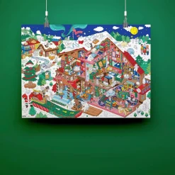 Clearance Omy Giant Poster And Santa'S Workshop Stickers