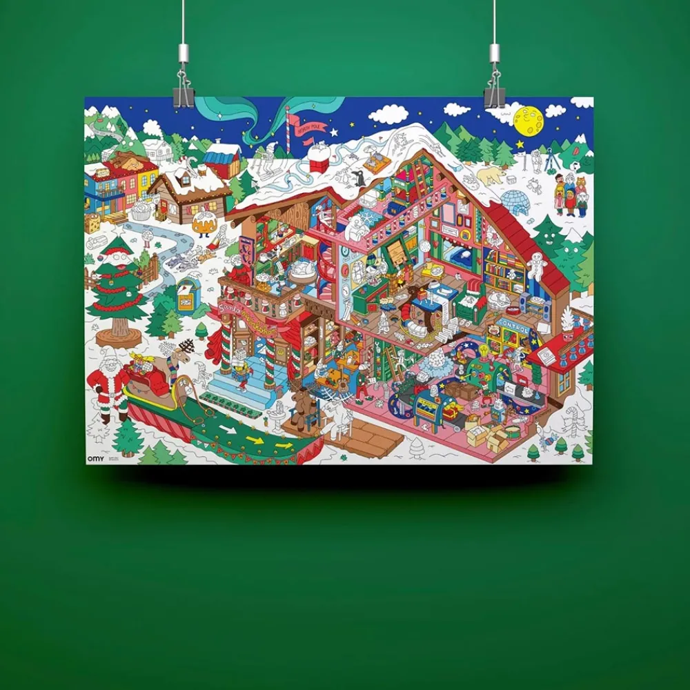 Clearance Omy Giant Poster And Santa'S Workshop Stickers