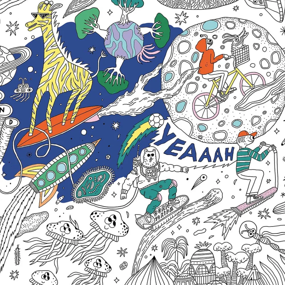 Hot Pirouette Cacahouete Giant Space Coloring Poster