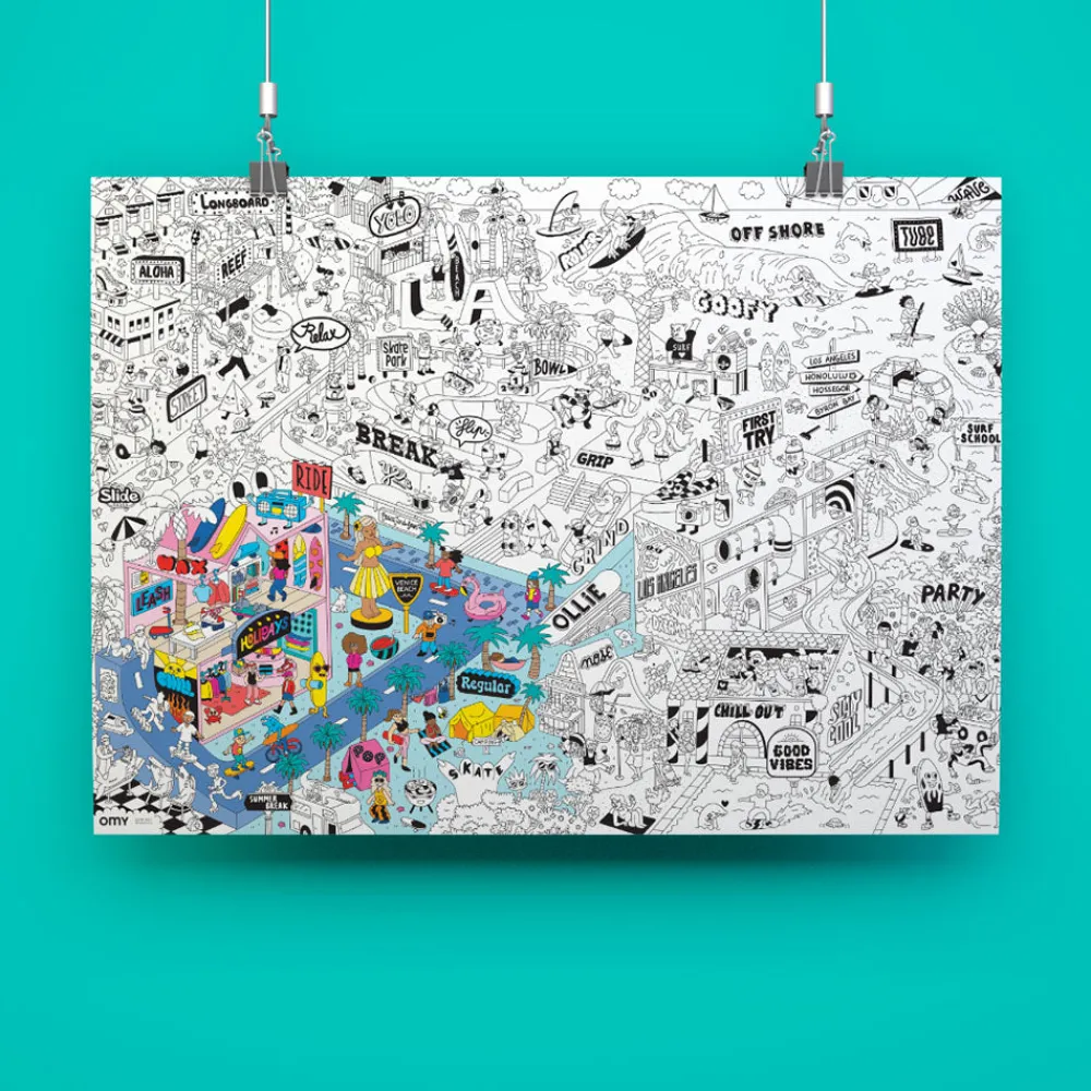 Fashion Omy Giant Surf & Skate Poster