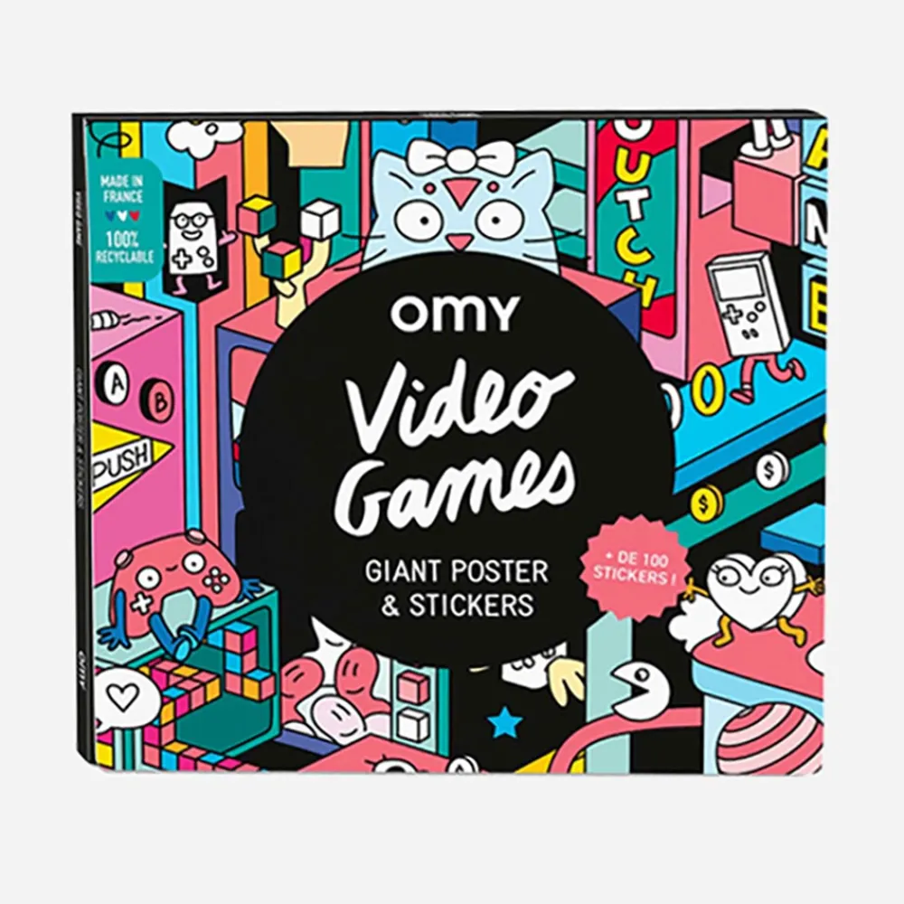Flash Sale Omy Giant Video Game Poster With Stickers