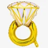 Online Party Deco Gold Engagement Ring Balloon