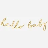 Cheap Party Deco Gold Hello Baby Garland