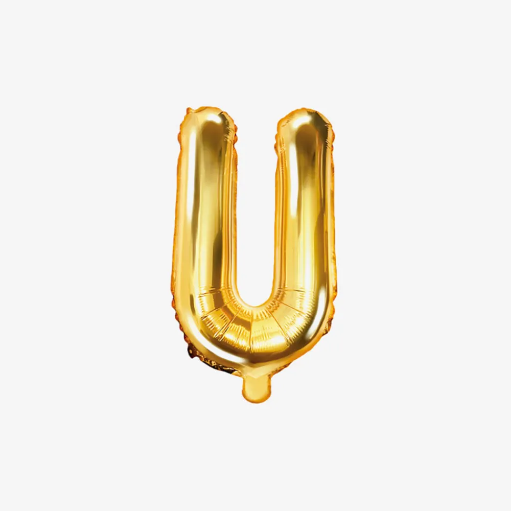 Store Party Deco Gold Letter Balloon (Small Size)