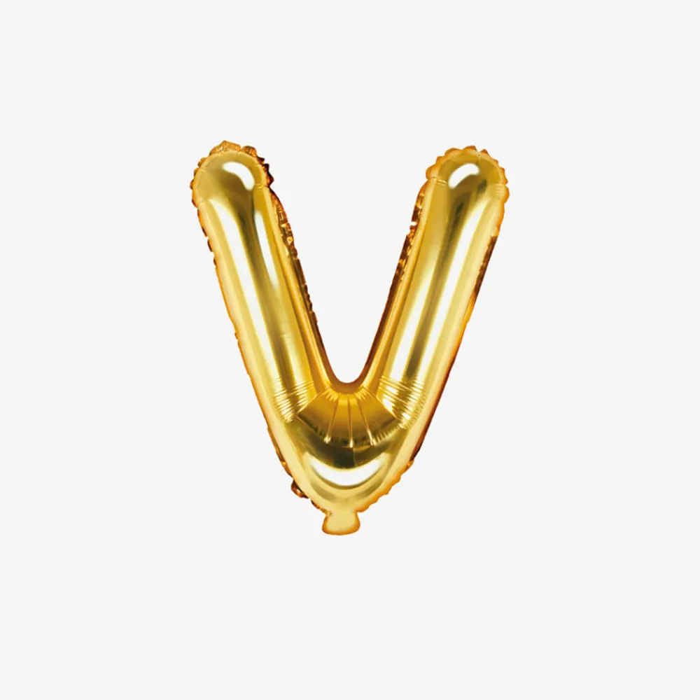 Store Party Deco Gold Letter Balloon (Small Size)