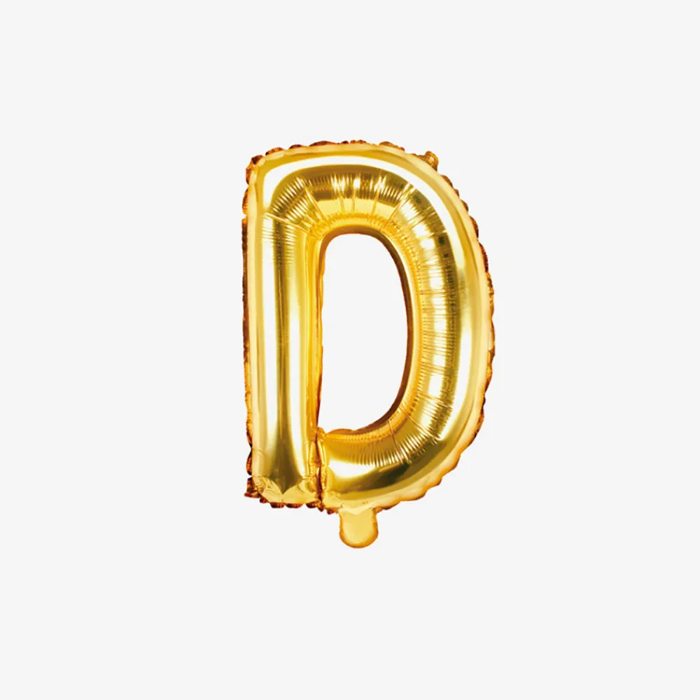 Store Party Deco Gold Letter Balloon (Small Size)